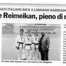Dal 23 al 25 aprile Lignano Sabbiadoro: Campionato Italiano AICS